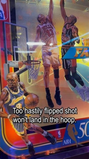 NBA Fastbreak #pinball machine’s insane backbox animation game. #retrogaming #arcade #nba