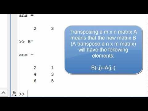 Working with matrices in MATLAB - Tutorial - IT Lectures