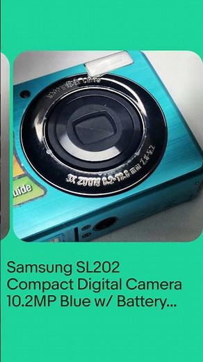 Samsung SL202 Compact Digital Camera 10.2MP Blue w/ Battery TESTED