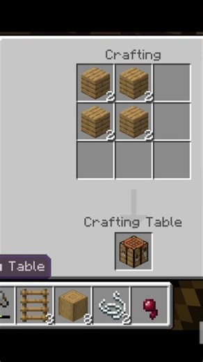 how to make a crafting table in #minecraft