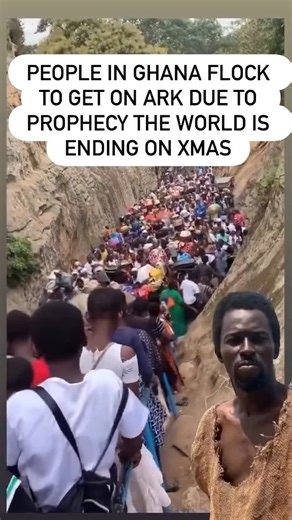 The Sit Down : A Crime History Podcast on Instagram: "Happening live in 𝐺𝐻𝐴𝑁𝐴🇬🇭 Ghanians are hurrying to secure spots in one of the 8 arks built by Prophet Eboh Noah, who claims God revealed that the world will end tomorrow, December 25th, by flooding, and only those in his ark will be saved. Earlier this year, the Ghanaian government temporarily arrested him for this claim but released him, considering it a religious matter, not a crime to prophesy. #news #viral #africa #crime"