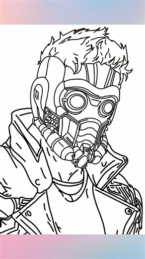 Drawing Star Lord from Marvel in Procreate (Timelapse)