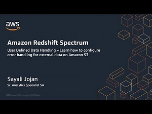 Amazon Redshift Spectrum - User Defined Data Handling Demo | Amazon Web Services
