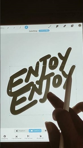 How to make a basic 3D design in Procreate