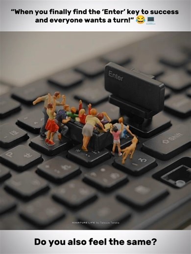 When Everyone Wants to Press the Enter Key 😂 | Miniature Keyboard Life #memes #laptoprepair #viral