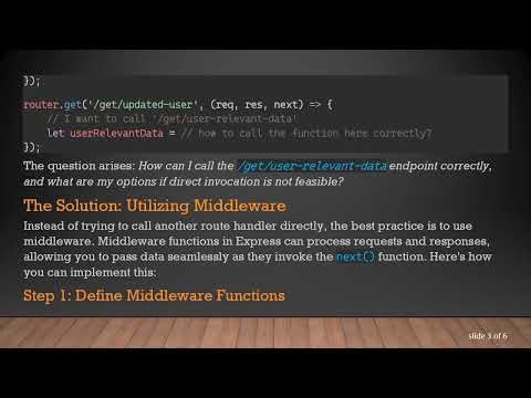 How to Pass Parameters Between Functions in Node.js Using Middleware