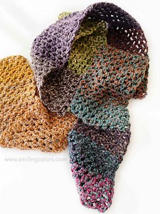 One Skein Crochet Scarf in just 3 days! - Smiling Colors