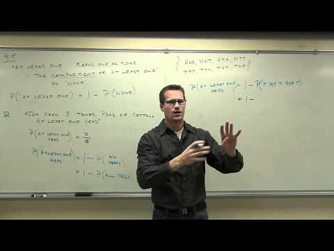 Statistics Lecture 4.5: Probability of Complementary Events with "At Least One"