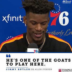 13K views · 221 reactions | Jimmy has been a fan of A.I. since he was little. And now he's in Philly, looking to follow the GOAT in his ways. Temple University | NBC Sports Philadelphia | Facebook