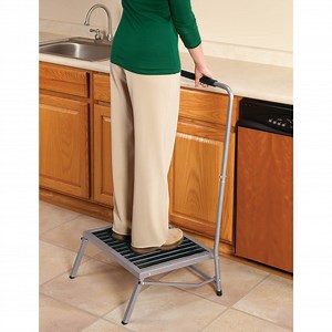 Extra Wide Folding Step Stool with Handle for Elderly Users