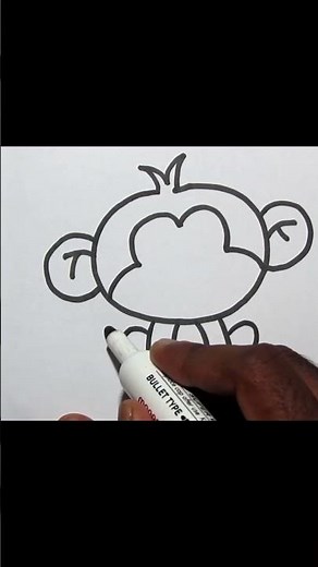 How to Drawing Cute Monkey Easy | Art for kids | Shorts