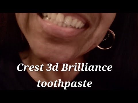 Crest 3D Brilliance toothpaste test and review Part 1 #teethwhitening #crest3dtoothpaste