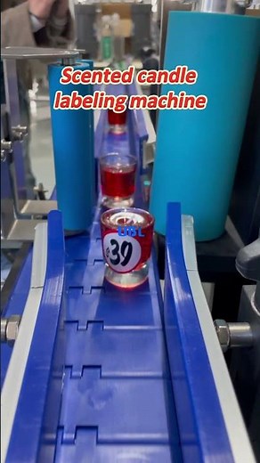 Scented candle labeling machine