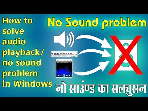 How to fix audio playback problem/ no sound problem in Windows 10/7/8