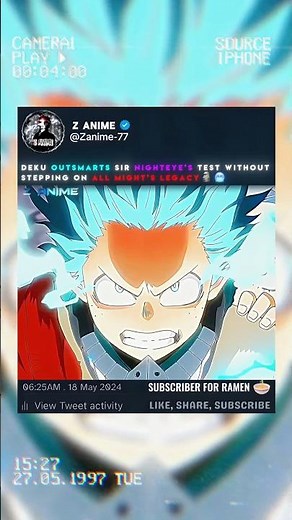 Deku Outsmarts Nighteye’s Challenge 🥶🔥 #myheroacademia #mha #anime #animeedit