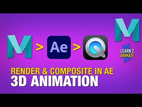 Rendering in Autodesk Maya 2022 & Compositing in Adobe After Effects. Beginner Tutorial.