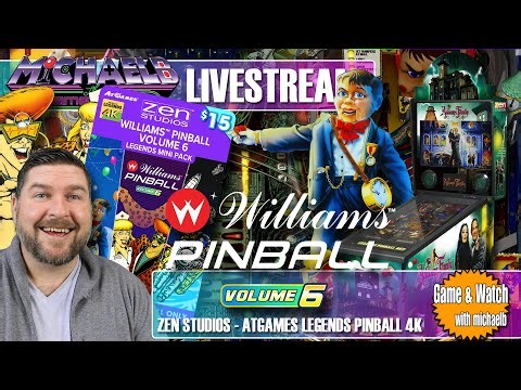 Williams Pinball Volume 6 AtGames Legends Pinball 4k Live Gameplay