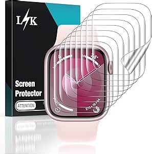 Amazon.com: L K LϟK 8 pack TPU Screen Protector for Apple Watch Series 9 8 7 41mm - Self-Healing Anti Scratch 0 Bubble HD Touch Sensitive Upgrade Flexible Film for iWatch S9 41mm : Cell Phones & Accessories