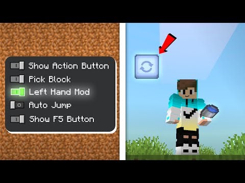 Release Off-Hand Button in Minecraft Pocket Edition