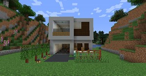 Modern House (Mc Puzon) - Blueprint & How To Build | Minecraft Ideas - GameWith