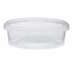 8 oz Clear PP Plastic Round Snap-Lock Containers - 2332T11-B