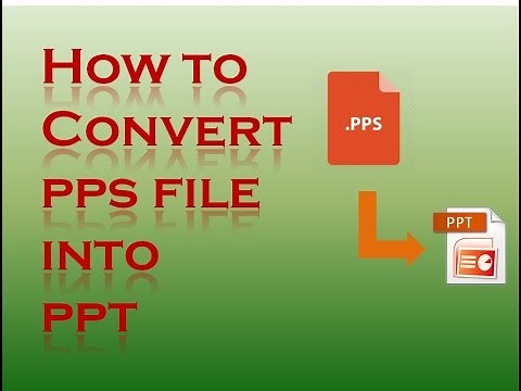 How to convert a Slide show file (PPS) into PowerPoint (PPT) file