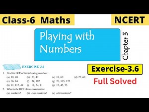 Class 6 Maths NCERT Chapter 3 Playing with numbers Exercise 3.6 Full Solved | #class6 #cbseworldz