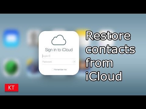 How to restore contacts from iCloud