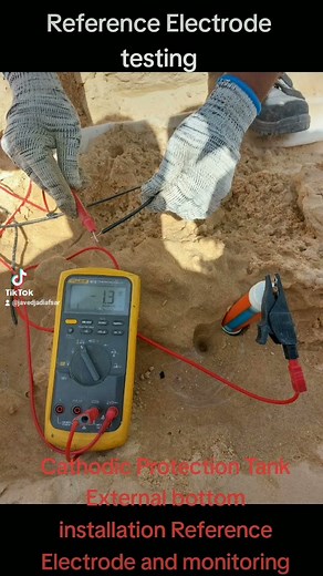 Cathodic Protection Tank external bottom Reference Electrode and monitoring tube installation