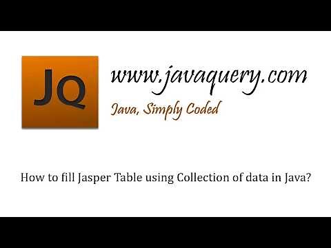 How to fill Jasper Report Table using Collection of data in Java?