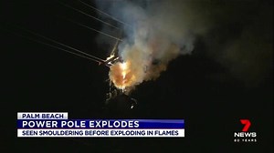 5.1K views · 26 reactions | Hundreds of residents on the southern Gold Coast were left in the dark overnight after a power pole exploded in Palm Beach around 9:30pm. www.7NEWS.com.au #7NEWS | 7NEWS Brisbane | Facebook
