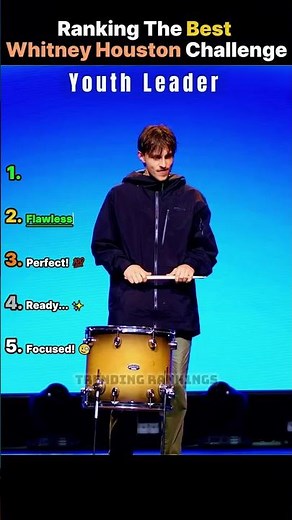 Ranking The Best Whitney Houston Drum Challenge Moments 🔥 #shorts #whitneyhouston #drumchallenge