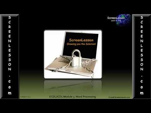 ECDL/ICDL Word-Processing Video Tutorial Practice Test Q. Solution