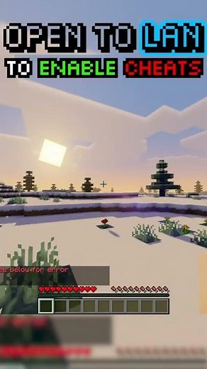 GET CHEATS ENABLE in any WORLD (Minecraft Tips) #shorts #minecrafttips