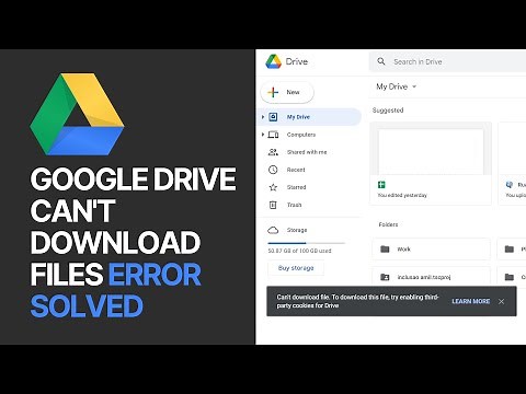 Google Drive ERROR SOLVED: Can't Download The File Try Enabling Third Party Cookies ✅