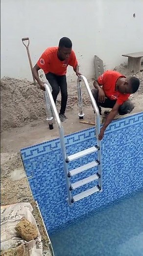 swimming pool ladder installation