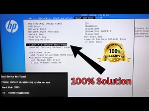 Boot Device Not Found Hp Laptop Windows 11 | Hard Disk 3F0 Error #hplaptop