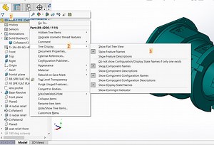 How to change your SOLIDWORKS Feature Tree Display