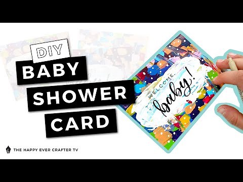 Easy Hand-Painted Baby Shower Card