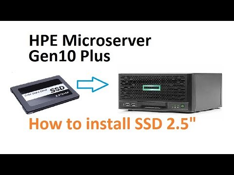 How to install SSD 2.5" on microserver HP G10 plus