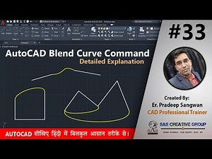 AutoCAD Blend Curve Command | AutoCAD Tutorials 33 | Hindi/Urdu #Autocad 2021-25 #cad #design
