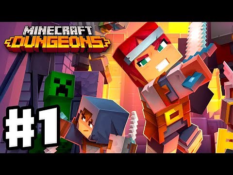 Minecraft Dungeons - Gameplay Walkthrough Part 1 - Squid Coast, Creeper Woods, and Creepy Crypt!