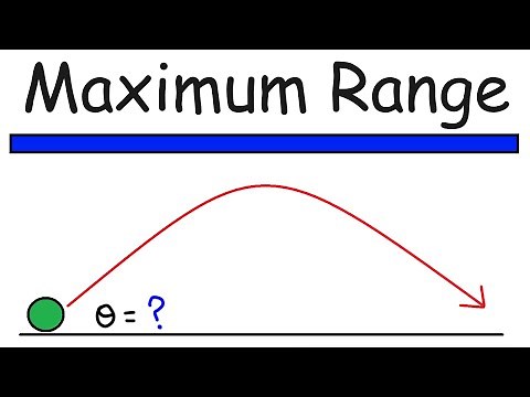 Projectile Motion - Maximum Range Angle - Physics & Calculus