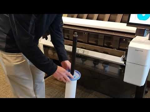 How to load paper on the HP DesignJet T2600