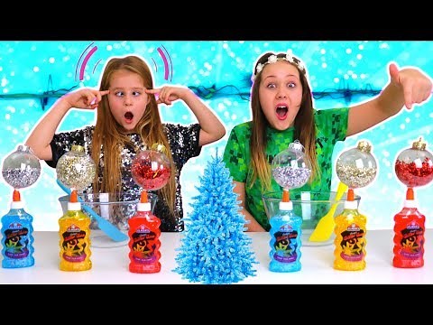 TWIN TELEPATHY SLIME CHALLENGE!! (CHRISTMAS EDITION)