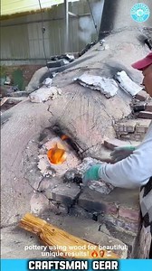 Ancient Craftsmanship Man Fuels Dragon Kiln for Wood Fired Pottery 🔥🏺