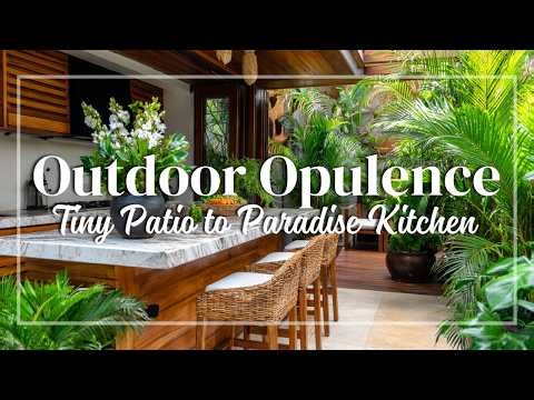 Outdoor Kitchen Paradise for Tiny Patios 🍍 Gourmet Living with Tropical Opulence