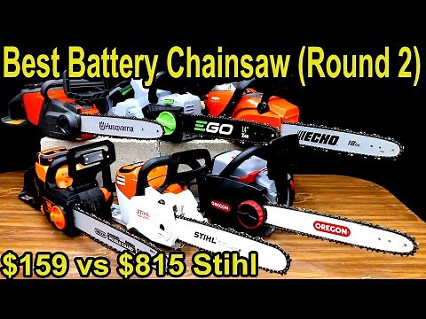 Best Battery Powered Chainsaw Brand (ROUND 2)? Stihl, Husqvarna, Echo, Oregon, DeWalt