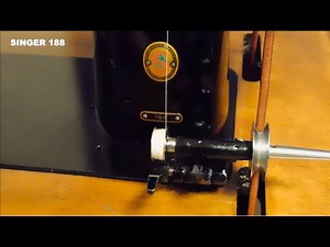 How to Wind a Bobbin on a SINGER 188 Vintage Treadle Sewing Machine / アンティーク足踏みミシン・シンガー１８８ ボビンの巻き方
