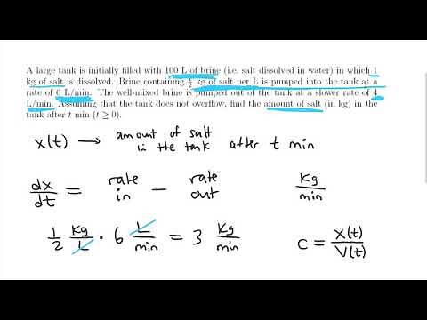 Mixing Problem Differential Equation (Application)